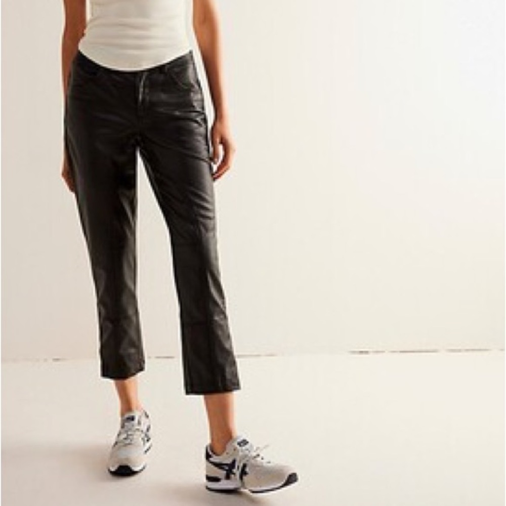 Free People Black Cropped Pants #104
